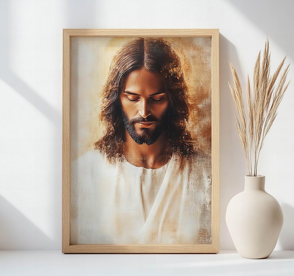 Jesus In The Peace Of The Heart Jesus In The Peace Of The Heart, 70X100 Cm, Unframed, Matte Paper 230 Gsm