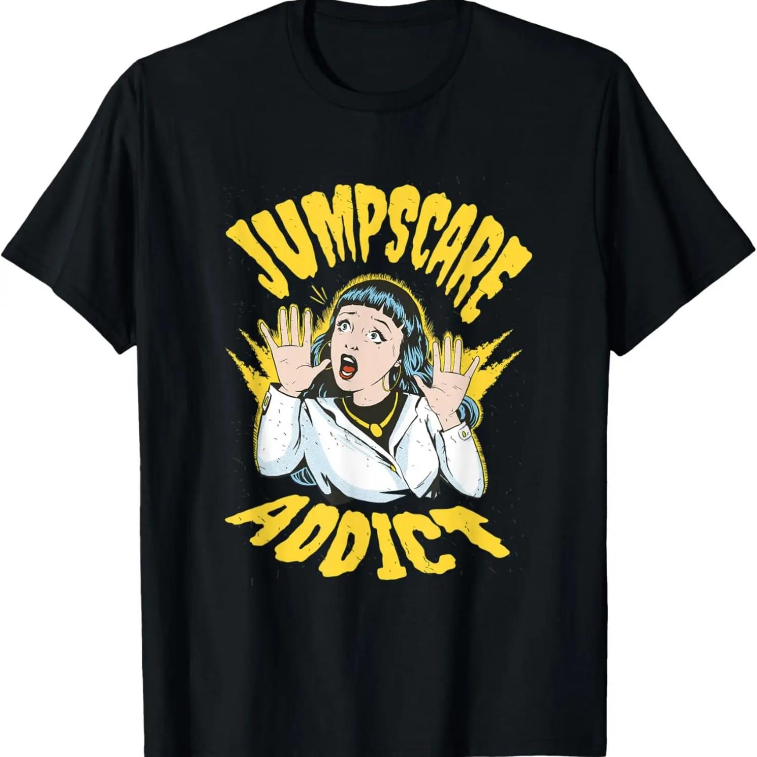 Vintage Jumpscare Addict Horror Movie Jump Scare T-Shirt S