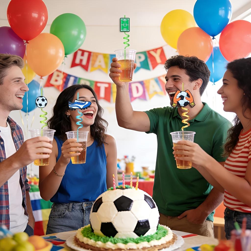 10 Reusable Spiral Straws Football Football Themed Party. These Plastic Straws Are From The Football Series