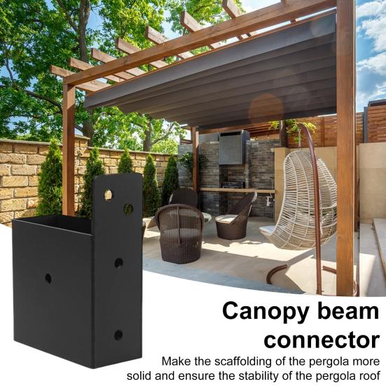 Deck Railing Brackets Connectors Set Durable Construction Rust Resistant Easy Installation Support Brackets with Screws Set