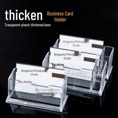 High-End Transparent Acrylic Business Card Storage Box - Large Capacity Holder