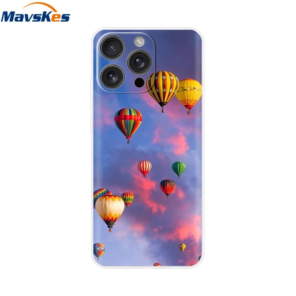 For iPhone 16 Pro Case 16 Plus Lovely Heart Soft Silicone TPU Painted Phone Cases for Apple iPhone16 Pro Max Cover Shell New Bag