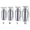 250/350/550/750ml Cocktail Wobble Cup Stainless Steel Leakproof Whiskey Wobble Cup 3 Section Heavy Duty Bartending Tools Beach