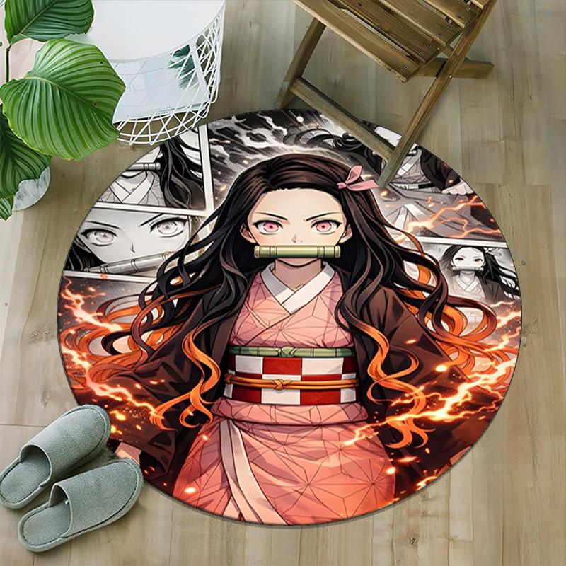 1pc nezouko  Carpet, Round Rug, Comfortable, Suitable for Entryways, Living Rooms, Office, And Bedrooms, Christmas Decoration