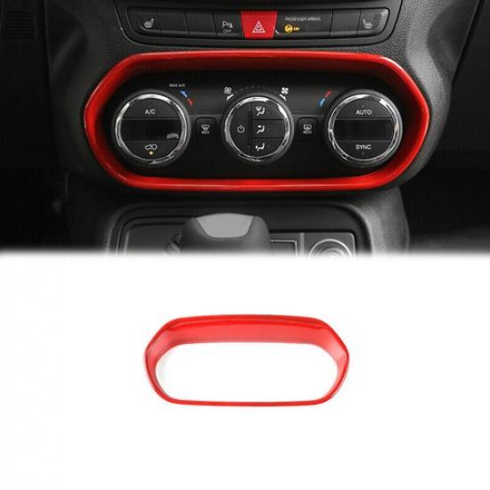 Central Centrol AC Switch Cover Trim 1PCS For Jeep Renegade 2015-2017 Bright Red