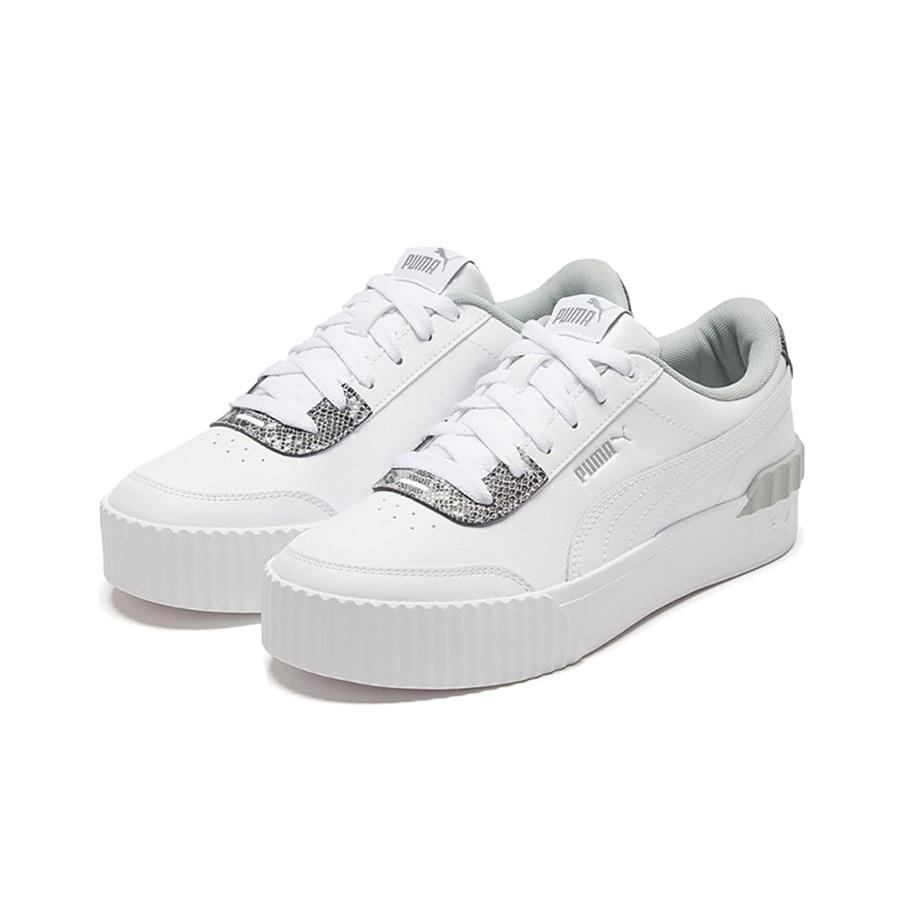 Puma Carina Lift Snake Casual Low-Top Sneakers Women Sneakers White Snake-Print 373230-01