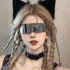 "Futuristic Sci-Fi Sunglasses: Halloween Tech-Inspired Hip-Hop Glasses for Nightclubs - Unisex Eye Masks".