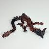 3D Printed Flame Dragon Toy Joint Movable Simulation Cool Dragon Model Home Decor Office Ornaments Creative Collection Gifts