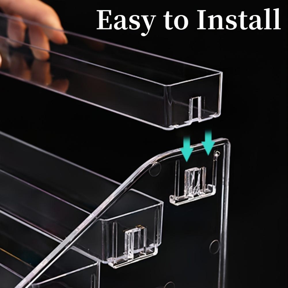 1pc Display Shelf, Desktop Badge Color Paper Diffuse Around The Edge Of The Ladder Transparent Placement Of Grain Standing Card
