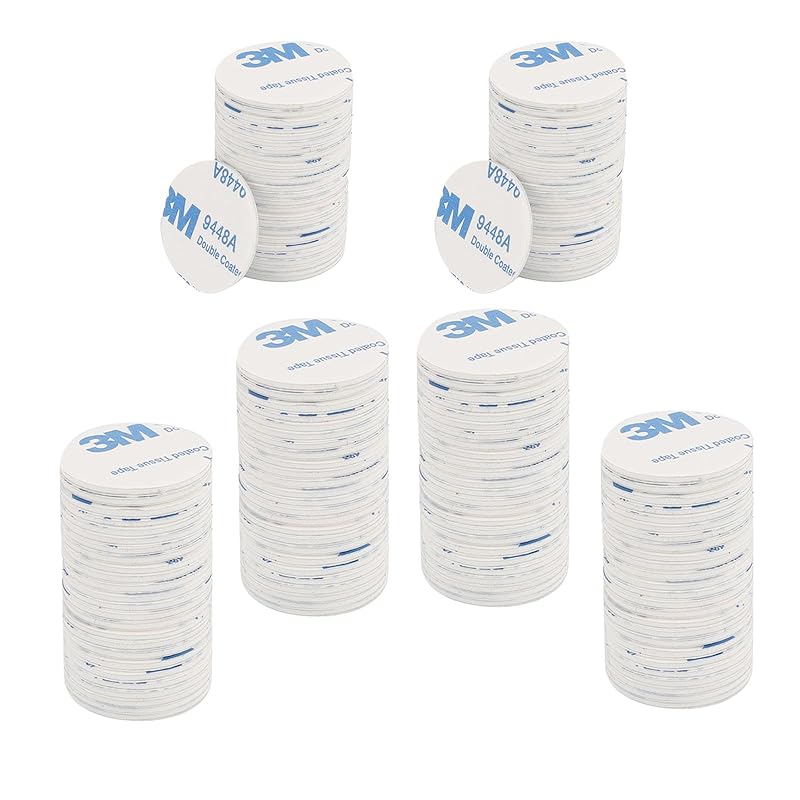 100Pcs 3m Round Double Sided Tape Heavy Duty Mounting Foam Tape,25 × 25mm Strong Adhesive Pads,Suitable for Photo Album Walls, Office Decor