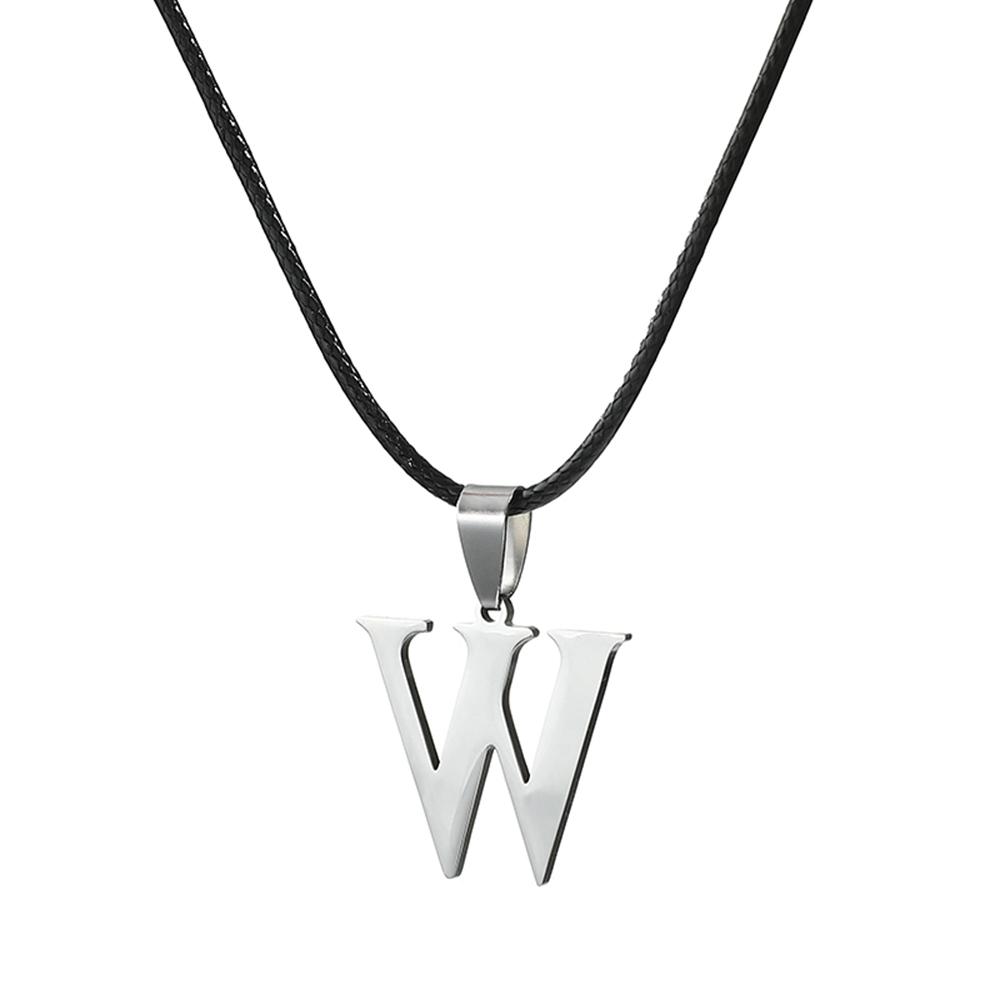 Nowy Naszyjnik ze Stali Nierdzewnej z Inicjałem Alfabetu A-Z 26 Angielskich Liter Naszyjnik Dla Mężczyzn Kobiet Personalizowane Prezenty Biżuteryjne