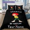 Adventure Hairland Custom Name Pattern Bedding Quilt Set Quilt Cover Pillowcase Home Birthday Gift(1 * duvet cover + 2 * pillowcase, without core)