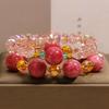 Rose Quartz Double Layer Stackable Bracelet for Women - Light Luxury High-End Beaded Gift for Best Friend.