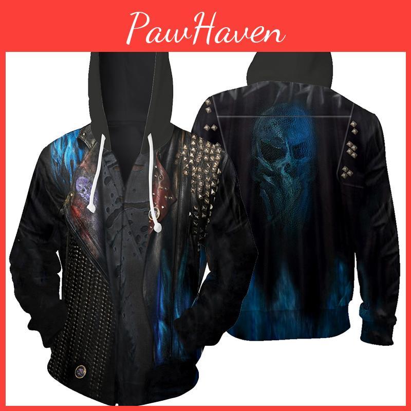 And Versatile Descendants 3 Hades Hoodie Cosplay Costume For Autumn Outdoor Activities**