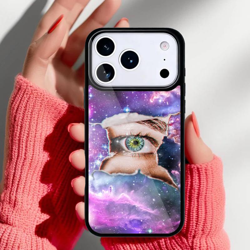 Eye Space Galaxy Mystery Art Phone Case for iPhone 17 16 15 14 13 Pro Max Back Cover for 12 11 Pro Coque