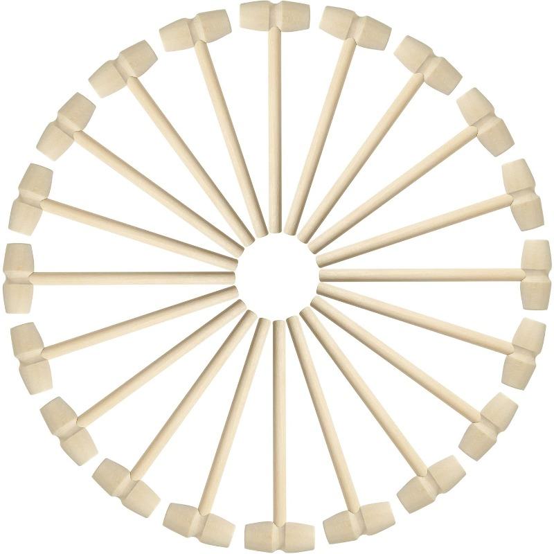 10pcs/lot Mini Wooden Hammers for Chocolate Small Wooden Mallets for Breakable Chocolate Heart, Crafts and Party Game Props