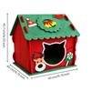Pet House Festive Christmas-Themed Felt Cat Cozy for Home Corner Placement