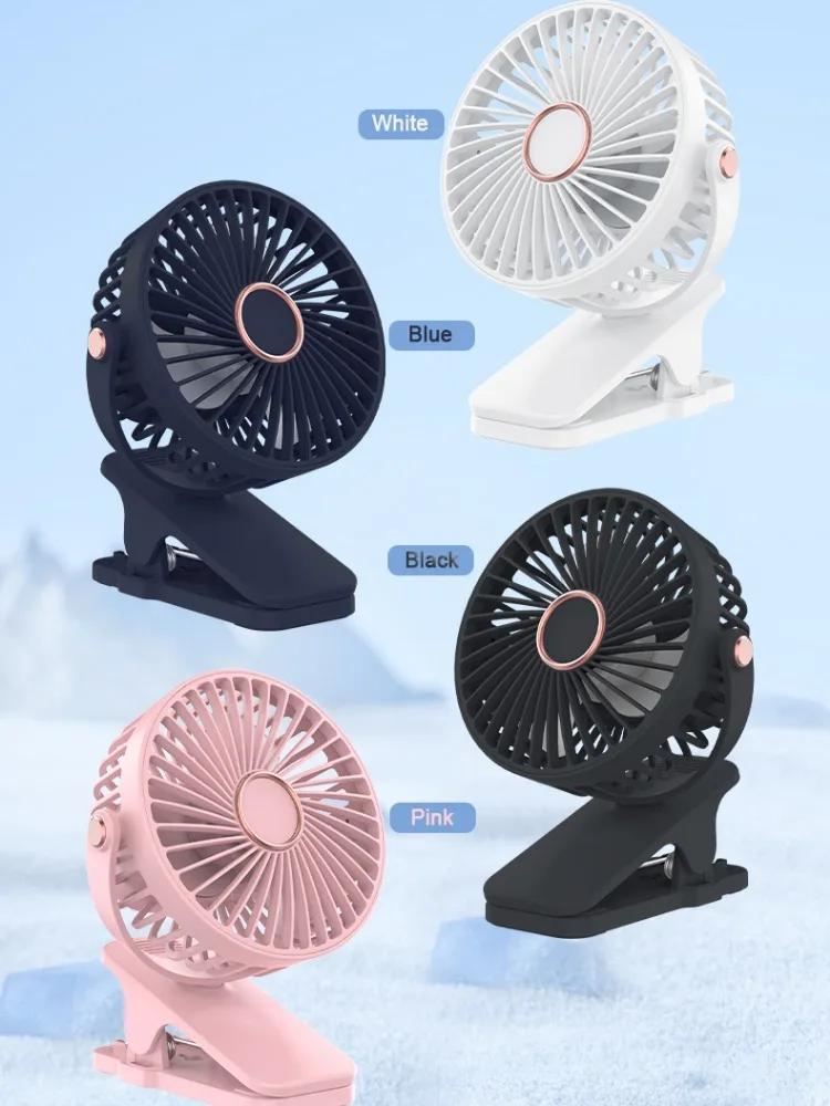 Portable USB Mini Handheld Clip Fan Convenient And Ultra-quiet Electric Fan Rechargeable Student Cute Small Cooling Ventilador