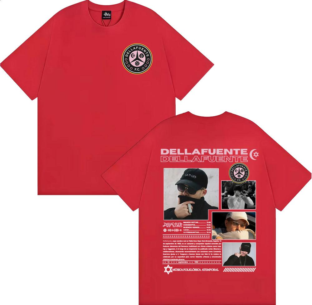 Rap Singer Dellafuente Fc Album 2026 Tour Cover Tshirt Summer Mens Womens Luxury Fashion Hiphop Street Cotton Casual Tshirt