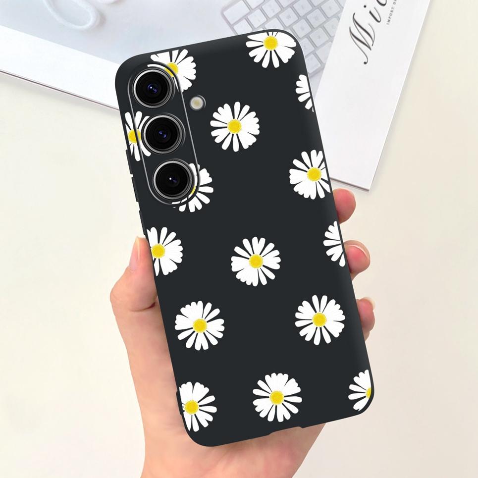 Pour Coque Samsung Galaxy S24 Pare-chocs Étui Samsung S24+ S24 Plus S24 Ultra Téléphone Coques Étui Jelly Fille Fleur Papillon Étui Souple