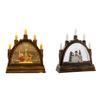 Romance PVC Crystal Candle Holder Christmas Themed Decoration Party Supplies Portable for Tabletop or Tree Ornament