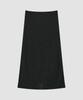 Deolil Wavy Linen Long Skirt_Black