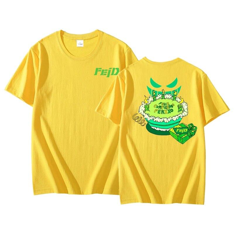 FELIZ CUMPLEANOS Ferxxo 2023 Tour T Shirt Women Unisex Feliz Feid T-Shirt Cotton Hip Hop Feid Nitro Jam Tour T Shirts Streetwear Unisex