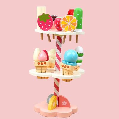 Simulation Of Strawberry Ice Cream Table Chicele Wooden Toys