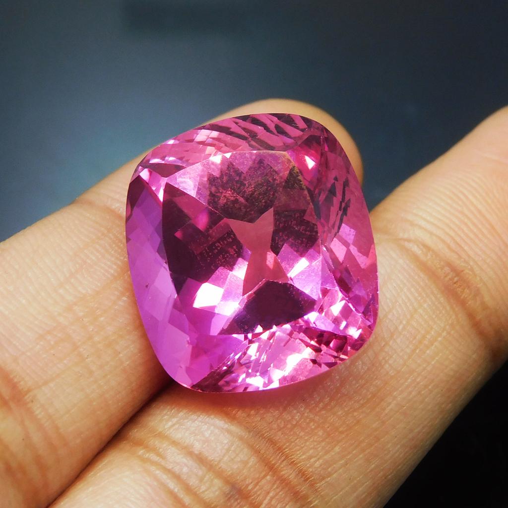 Natural Pink Tourmaline Loose Gemstone 36.50 Ct Cushion Cut October Birthstone for Gem Collections