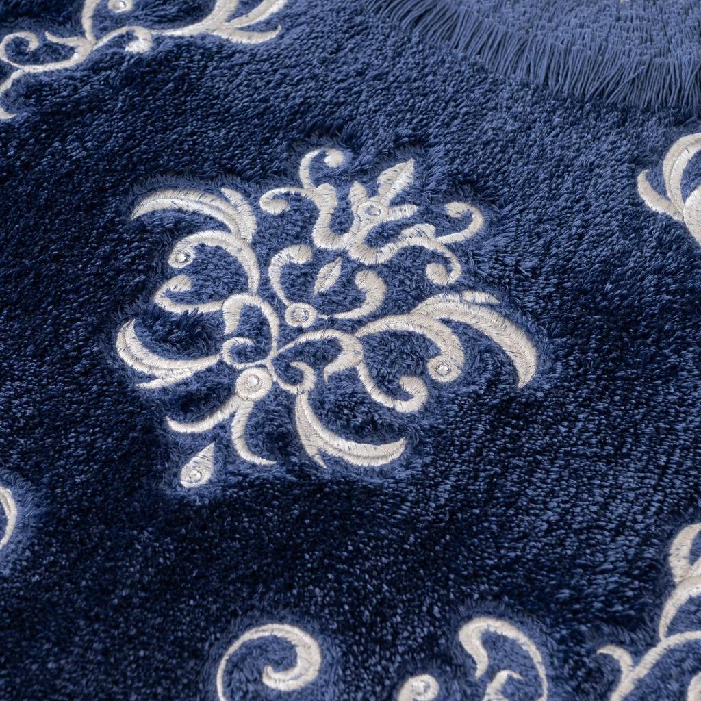 Senko NYNAS Royal Palace Long Toilet 95 X 70 Navy Blue with Elegant 14608 Mat, Approx. Cm, Rhinestones, Design,