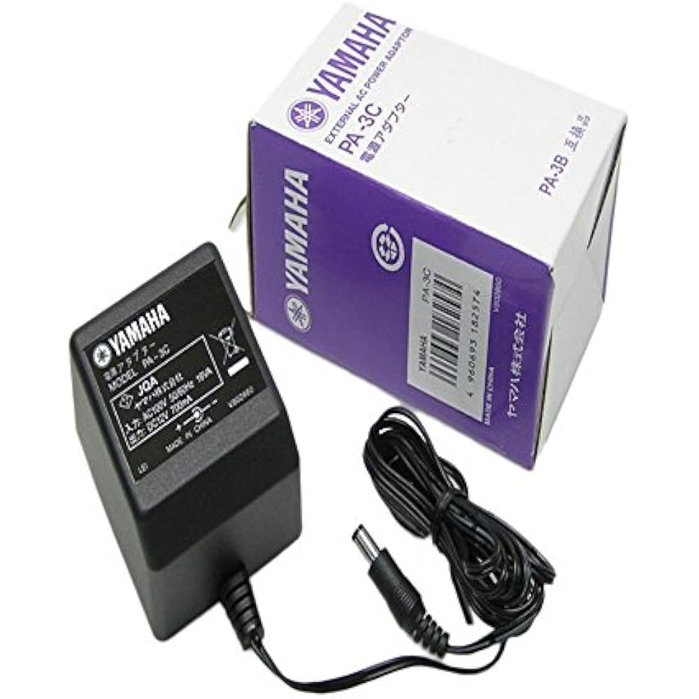 Yamaha YAMAHA Power Adapter PA-3C Power Supply Standard: DC12V/700mA for powering Yamaha electron...