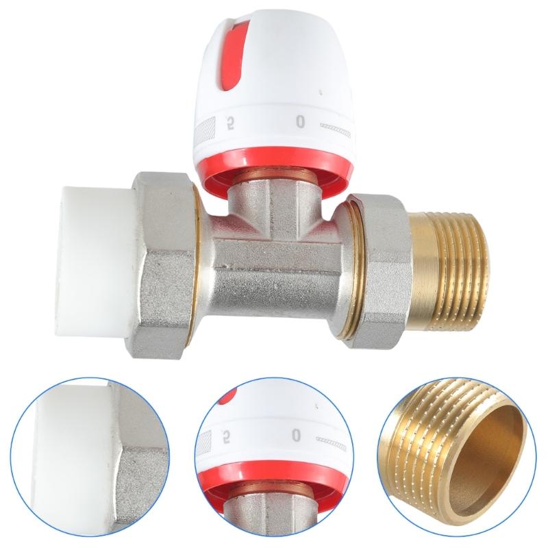 Manual Thermostat Set Brass Corner Radiator Valves Heating Valves Frost Protections Energy Saving Thermostat Valves