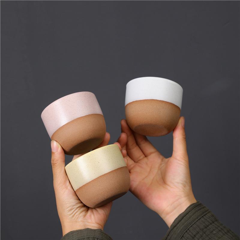 Retro Kung Fu Teacup Creative Ceramic Cup Tea Bowl Concentrated Coffee Cup Coarse Pottery Cup Teacup