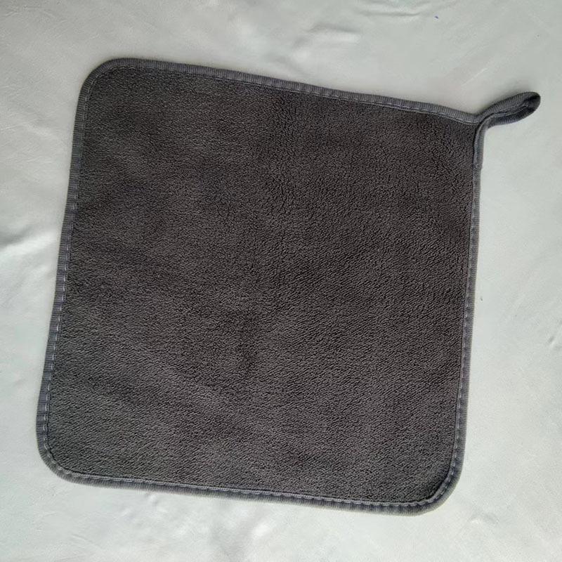 

Двухстороннее полотенце для мытья автомобиля из серого кораллового флиса - впитывающее и плотное, 30x30 см 30*30cm (400g/m²)