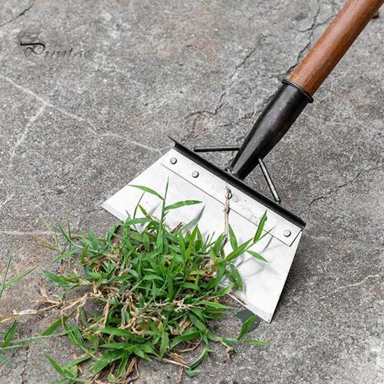 Multifunksjonell rengjøringsspade Ugrasplantingsskovl Skarpt blad Langt håndtak Design Ugressfjerningsskovl Kraftig hageverktøy
