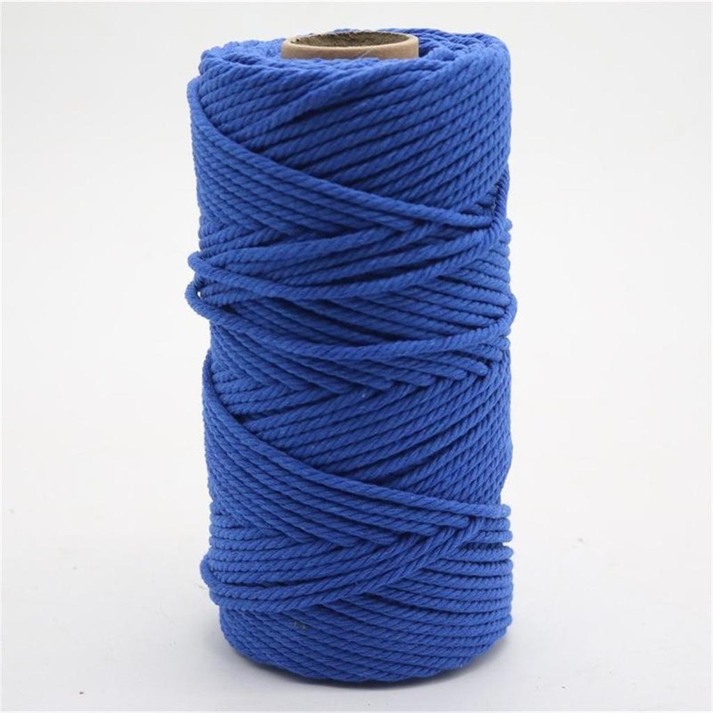 4mm Colored Cotton Rope Diy Hand-woven Tapestry Decoration Material Rope Tag Rope Colored Cotton Rope 100m