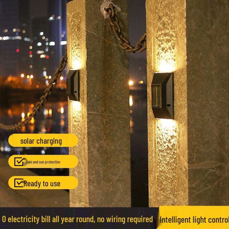 Waterproof Solar Wall Lamp for Outdoor Terrace, Garden, and Balcony Decor