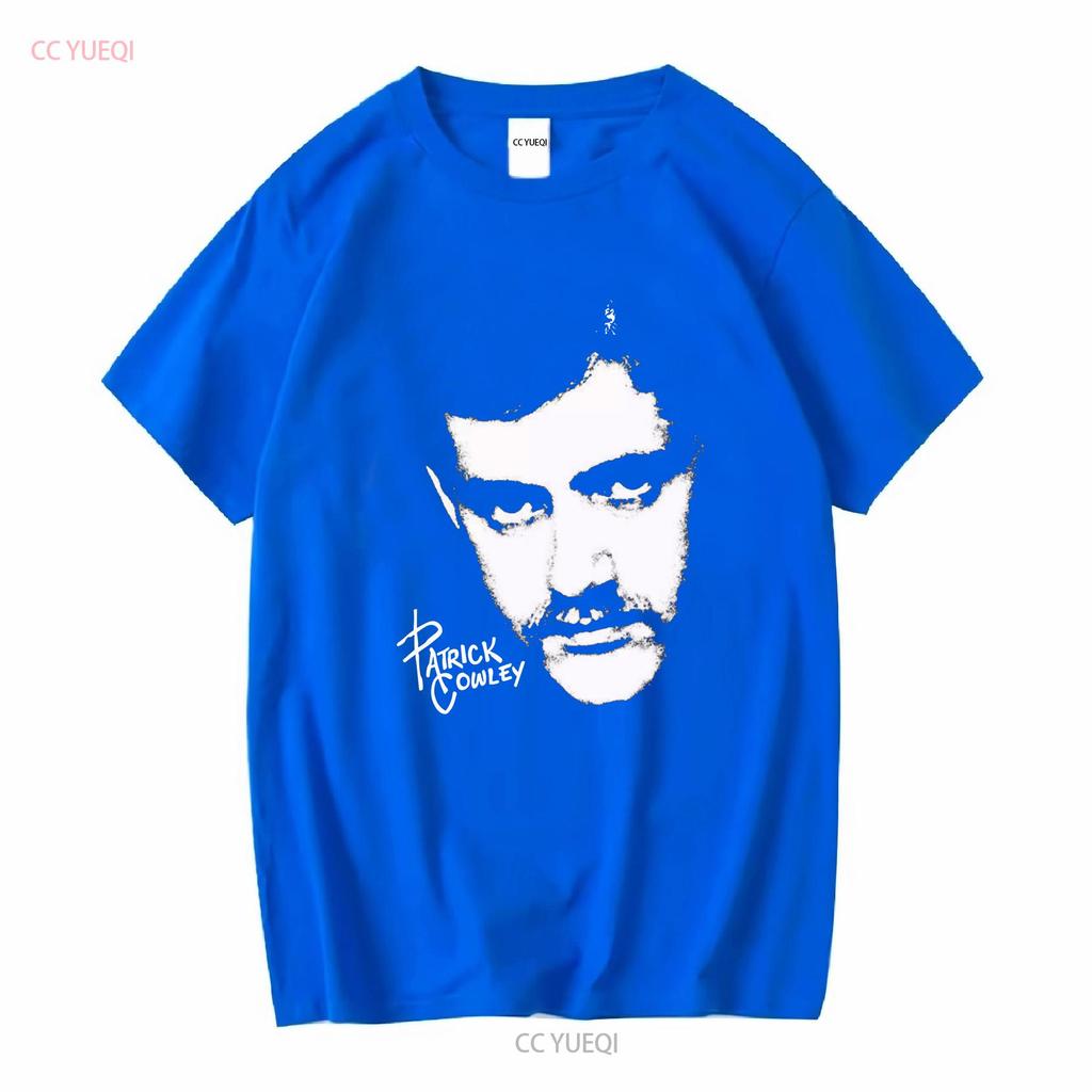 Signaturní tričko Patrick Cowley Černé s dlouhým nebo krátkým rukávem vintage Prané streetwearová móda Prodyšné Ležérní Všestranné Měkké