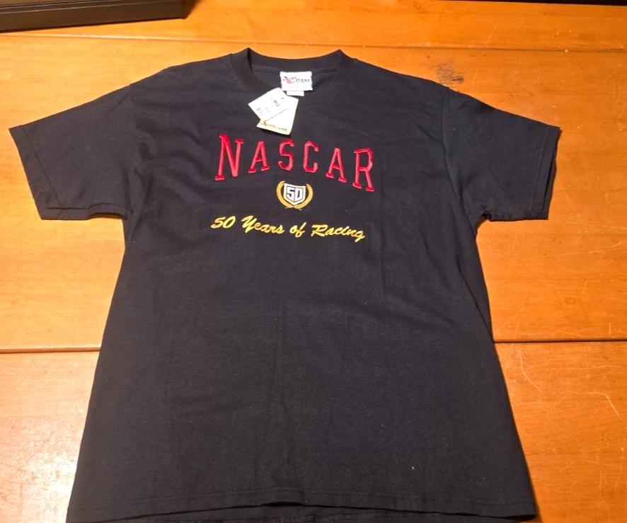 Chase Authentics NASCAR 50 Years of Racing T-Shirt Black Size L New L