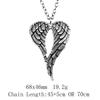 Vintage Angel Wing Pendant Necklace Alloy Feather Guardian Charm Necklaces Blessing Jewelry Gift For Making