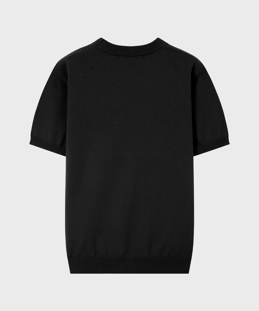 LEIRE Muscle Fit Round Short Sleeve Knit [Black]