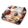 Cat Selfie with Santa Warm Soft Blanket  Kids Adult Plush Throw Blanket Fashion Couch Chair Flannel Bedspread Sofa Bed Cover