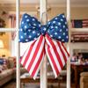 Fiocco Patriottico Decorativo con Motivo a Stelle e Strisce Realizzato in Morbido Materiale di Cotone Adatto per la Decorazione di Feste ed Eventi Uso Interno ed Esterno
