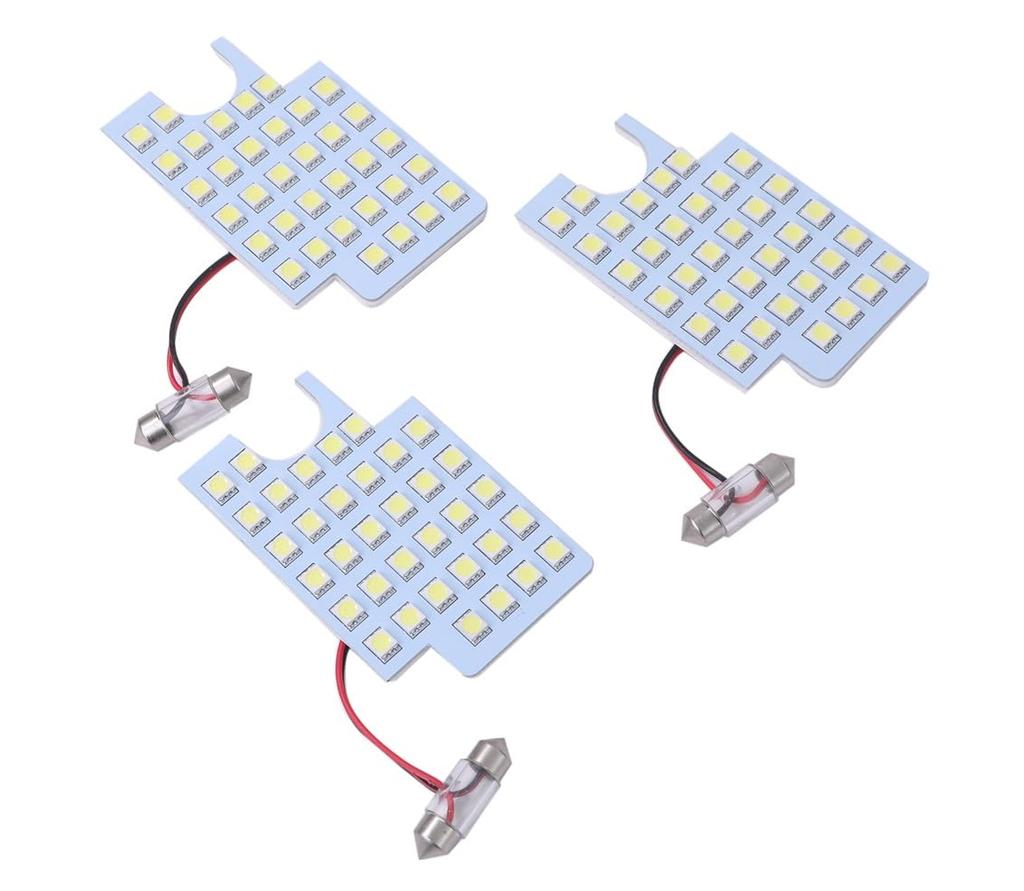 Toyota LED Room 6000K Compatible with Hiace 200 Series Custom Aftermarket Lamp, White, 3-Piece Set, (1st, 2nd, 3rd, 4th, 5th, DX), Parts,