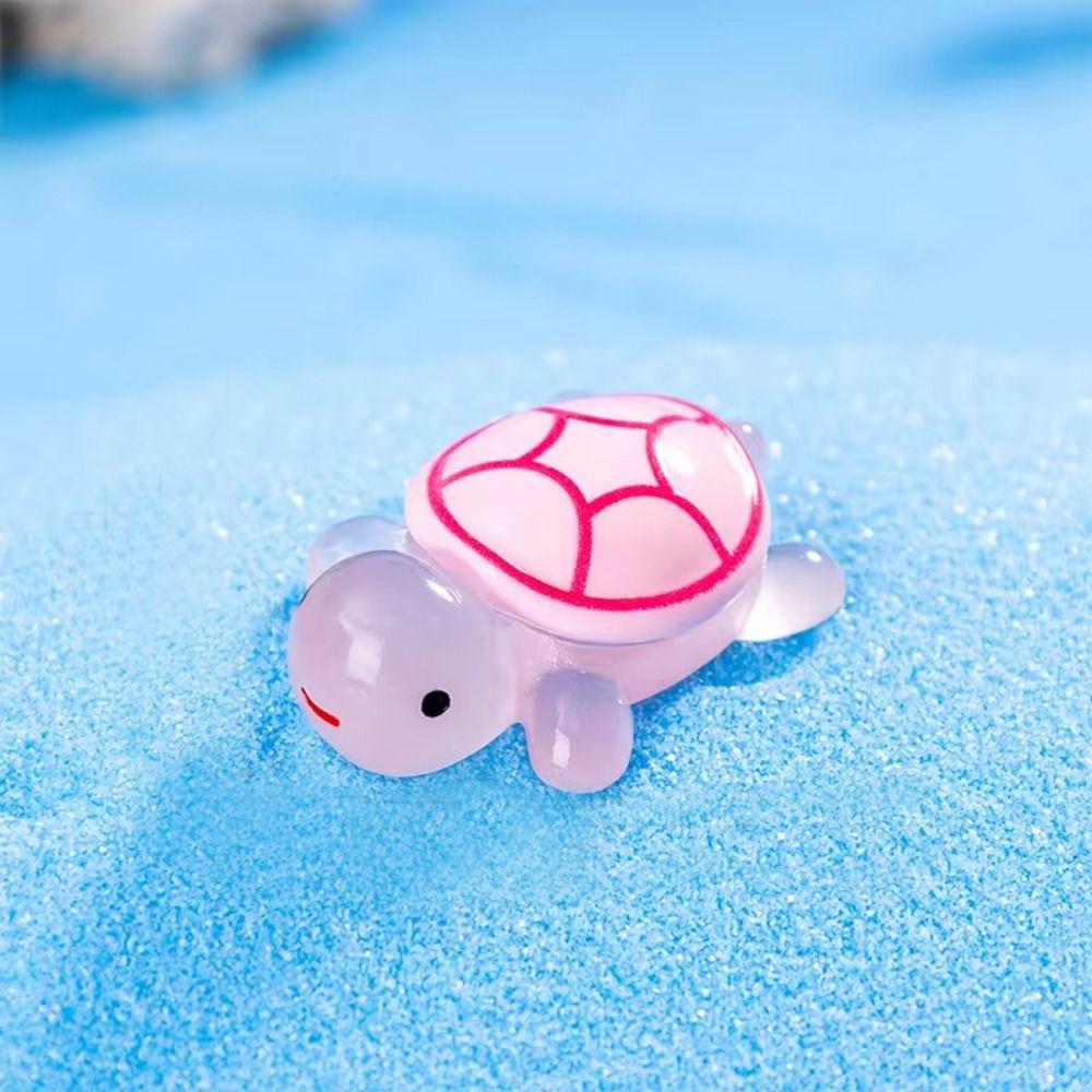 

Giant Aquarium Fish Tank DIY Accessories Luminous Turtle Statue Cute Turtle Ornament розовый