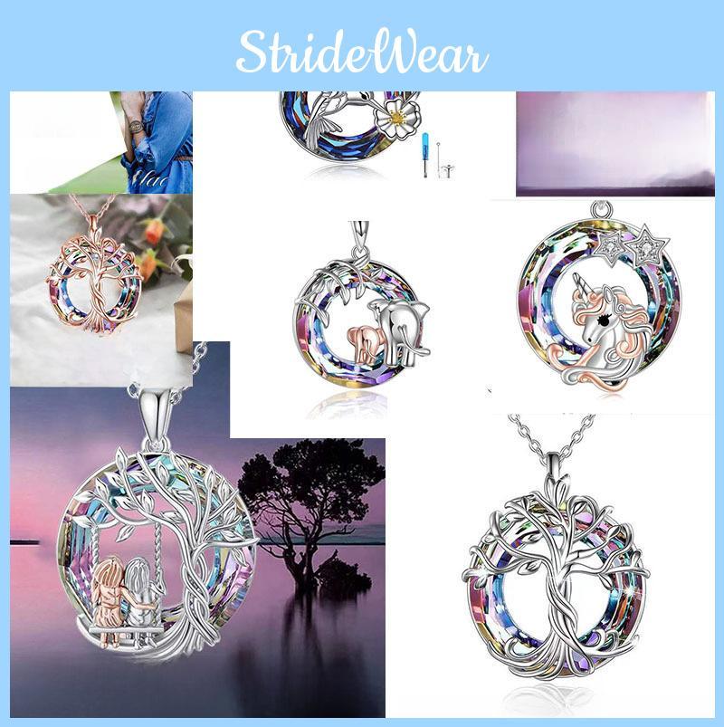 Charming Silver Gold Rose Gold Tree Of Life Pendant Necklace With Sweet Aesthetic