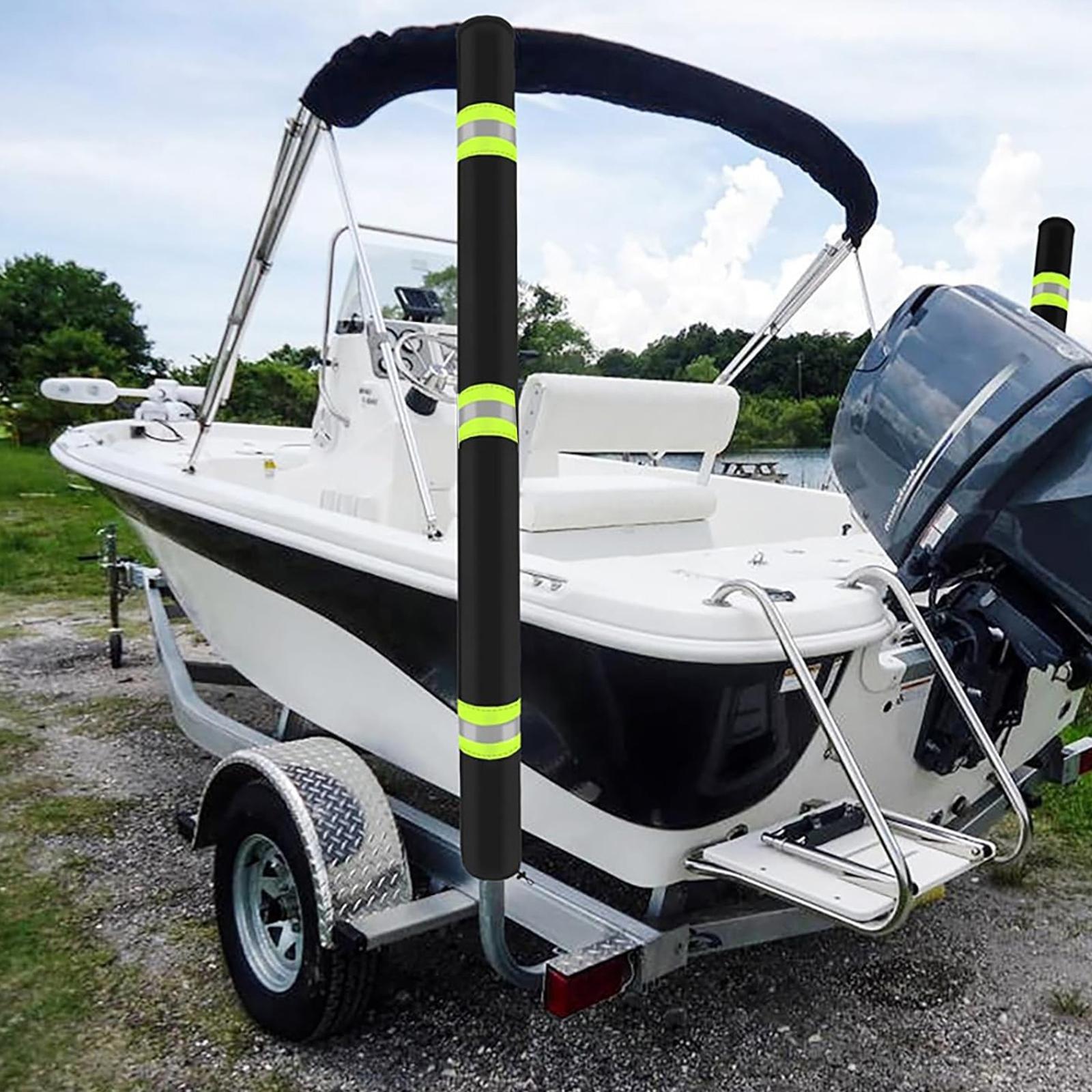 2Pcs Marine Trailer Guide Poles Pad with Reflective Stripe Marine Trailer Protector 36 Inch for Jet Ski Boat Sailboat Trailers China Mainland
