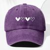 Unisex retro baseball cap with heart-shaped pattern for outdoor sun protection, suitable for truck drivers all year round.
