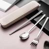 ZISIZ Portable 4-Piece Stainless Steel Cutlery Set