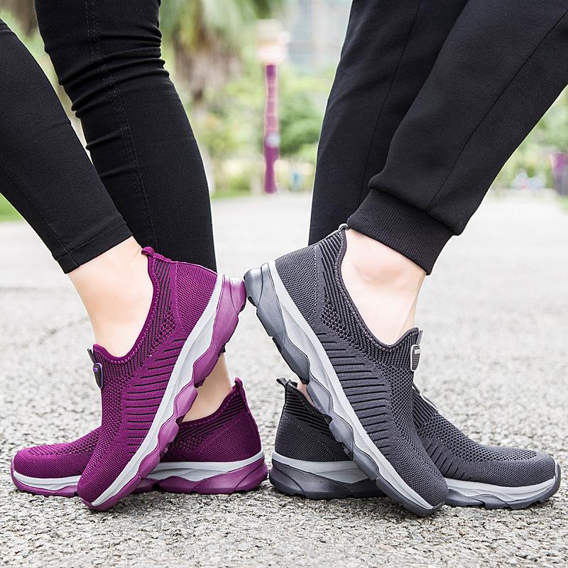 Fashion Professional Elder Healthy Shoes Walking Anti-skid Men's Loafers Stability Soft Sock Outdoor Flat Shoes Solid Sneakers for Men